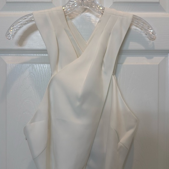 NWT Sachin & Babi Naomi Belted Halter Midi Dress in Ivory Size 12 - Picture 6 of 12